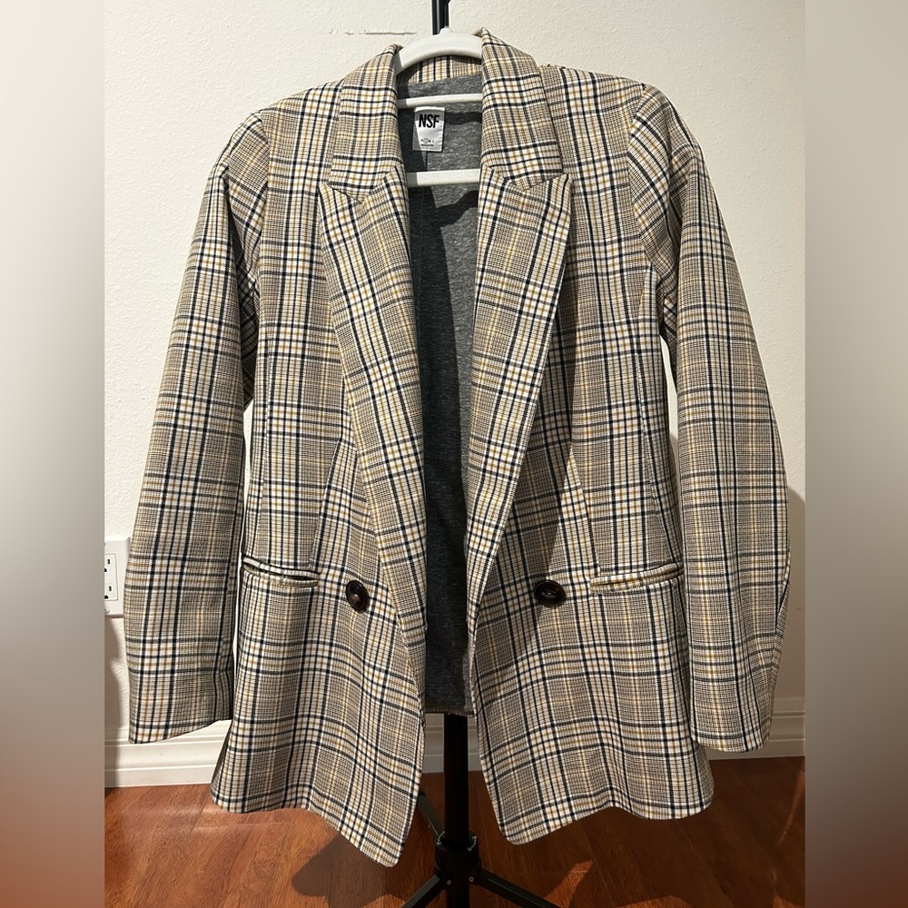 Kait Slim-Fit Plaid Blazer NSF